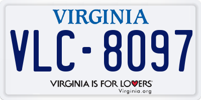 VA license plate VLC8097