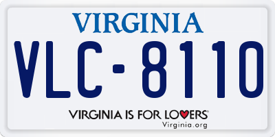 VA license plate VLC8110