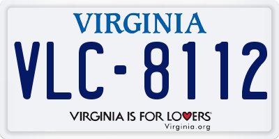VA license plate VLC8112