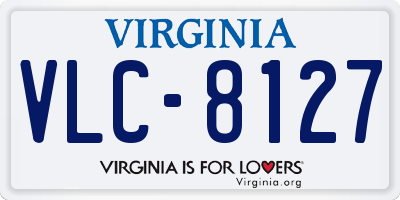 VA license plate VLC8127