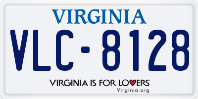 VA license plate VLC8128