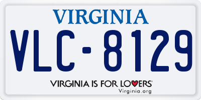 VA license plate VLC8129