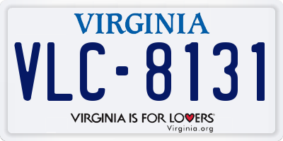 VA license plate VLC8131