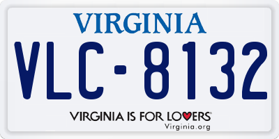 VA license plate VLC8132