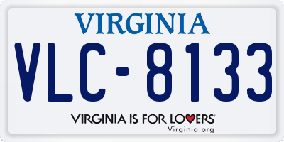 VA license plate VLC8133