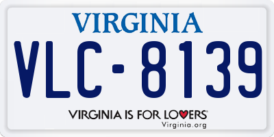 VA license plate VLC8139