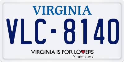 VA license plate VLC8140