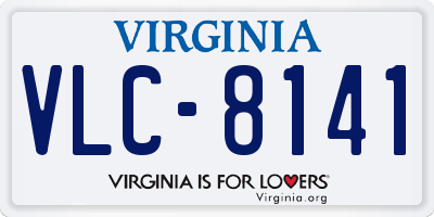 VA license plate VLC8141