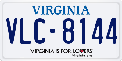 VA license plate VLC8144