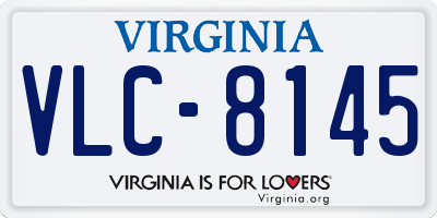 VA license plate VLC8145