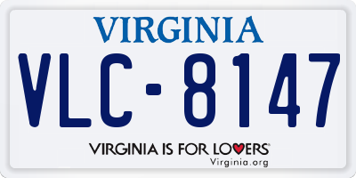VA license plate VLC8147