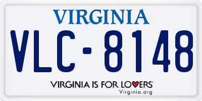 VA license plate VLC8148