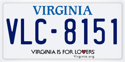 VA license plate VLC8151
