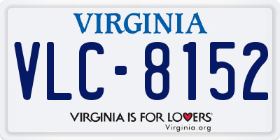 VA license plate VLC8152