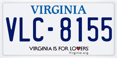 VA license plate VLC8155