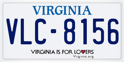 VA license plate VLC8156