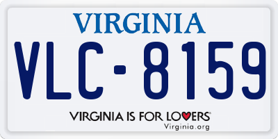 VA license plate VLC8159