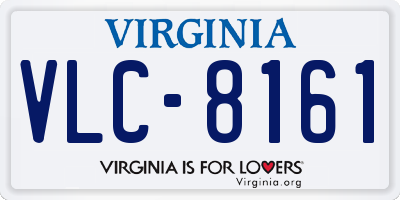 VA license plate VLC8161