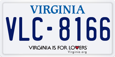 VA license plate VLC8166