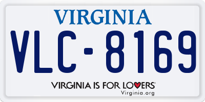 VA license plate VLC8169