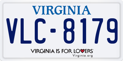 VA license plate VLC8179