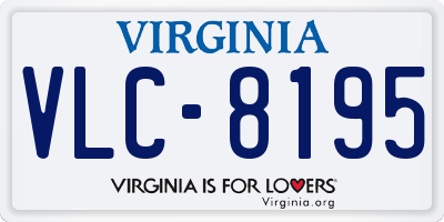 VA license plate VLC8195