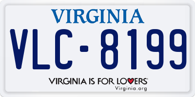 VA license plate VLC8199
