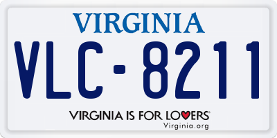 VA license plate VLC8211