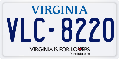 VA license plate VLC8220