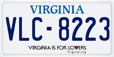 VA license plate VLC8223