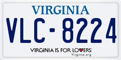 VA license plate VLC8224