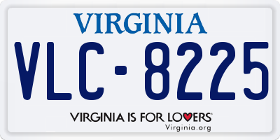 VA license plate VLC8225