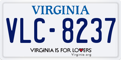 VA license plate VLC8237