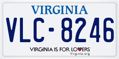 VA license plate VLC8246