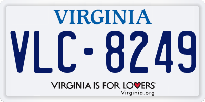 VA license plate VLC8249