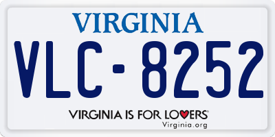 VA license plate VLC8252