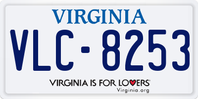 VA license plate VLC8253