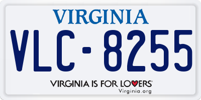 VA license plate VLC8255