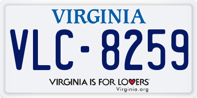 VA license plate VLC8259