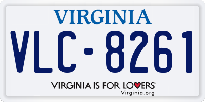 VA license plate VLC8261