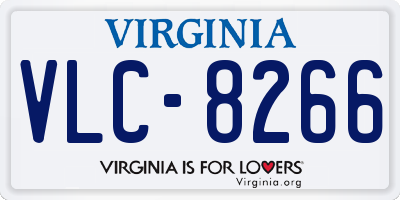 VA license plate VLC8266