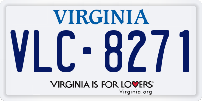 VA license plate VLC8271