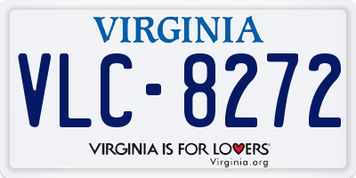 VA license plate VLC8272