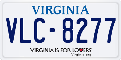 VA license plate VLC8277