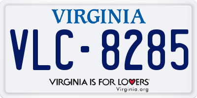 VA license plate VLC8285