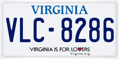 VA license plate VLC8286