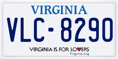 VA license plate VLC8290