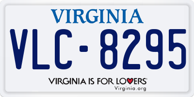 VA license plate VLC8295