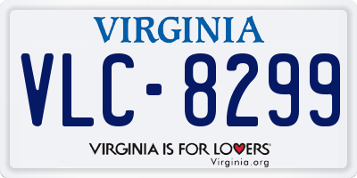 VA license plate VLC8299