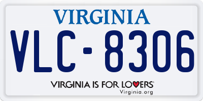 VA license plate VLC8306